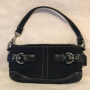 Coach Signature Black Fabric Handbag L05K-5107